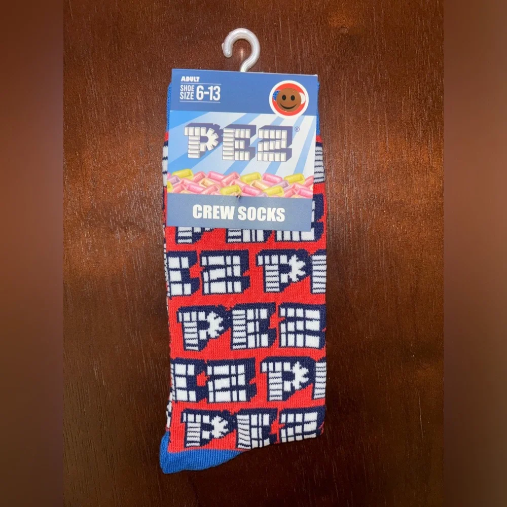 PEZ CANDY NOVELTY CREW SOCKS NWT MEN’S SHOE SIZE 6-13